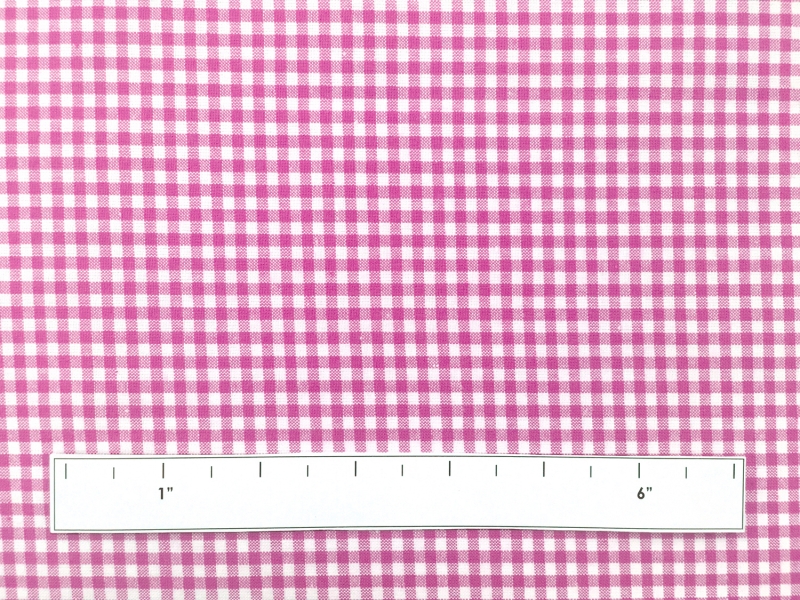 Carolina Cotton Gingham in Fuchsia 1
