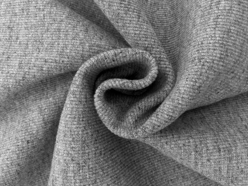 Japanese Cotton Rib Knit in Dark Heather Grey2