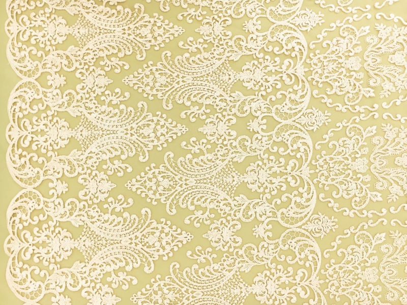 Nude Embroidered Tulle with Intricate Designs 0