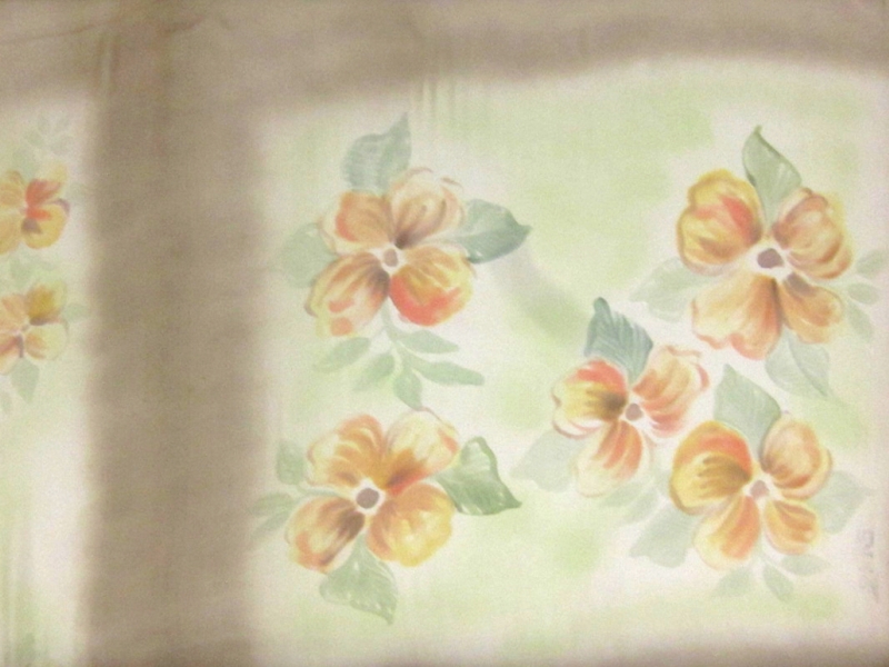 Hand Painted Silk Chiffon0