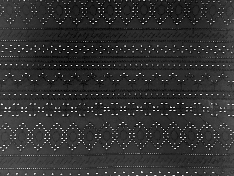 Cotton Eyelet in Black0