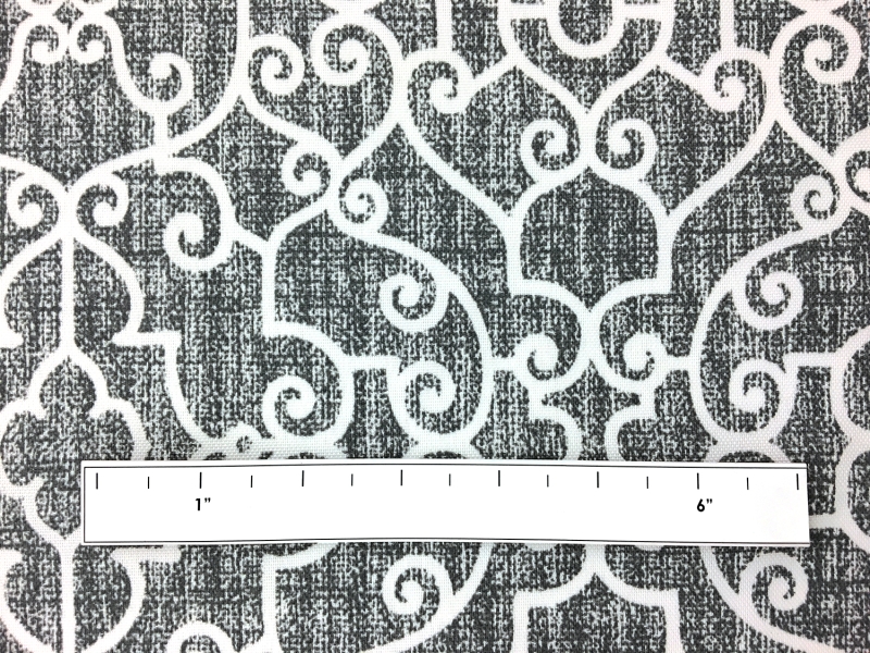 Outdoor Spun Polyester Canvas with Ornamental Print 1