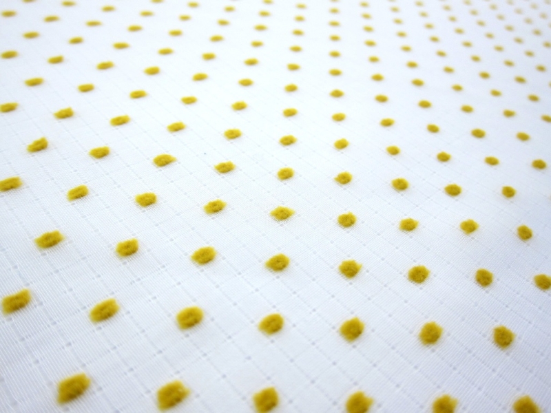 Cotton Plumetis in Toffee0