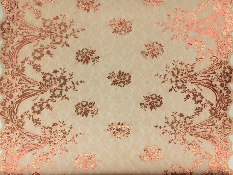 Embroidered and Sequined Chantilly Lace0