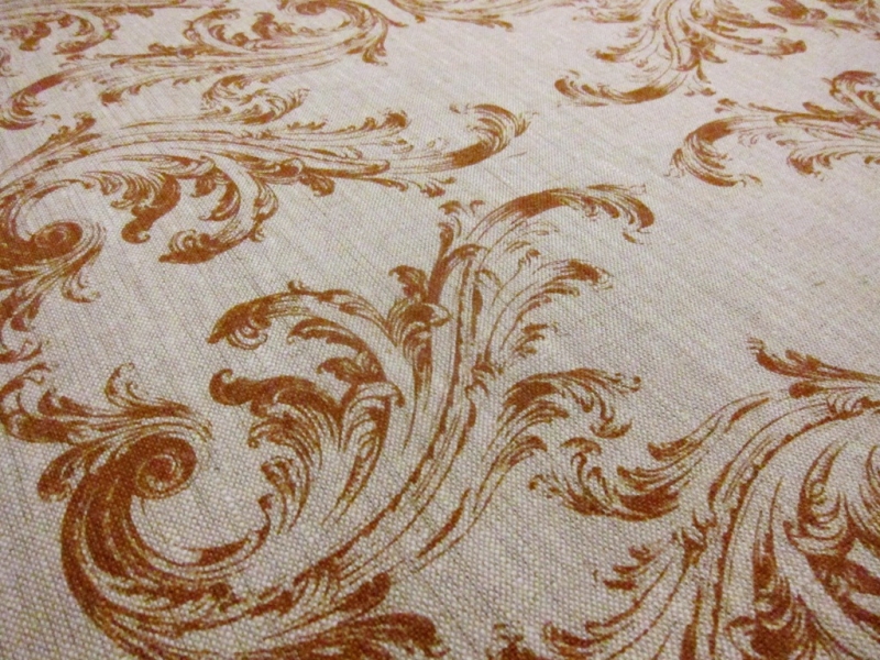 Linen Upholstery Filigree Print3