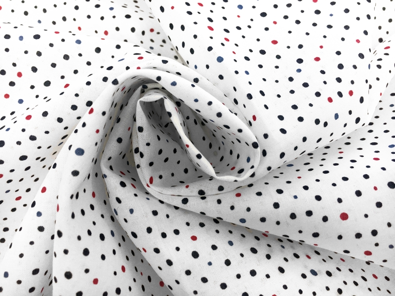 Japanese Cotton Lawn Petite Dots Print in White3