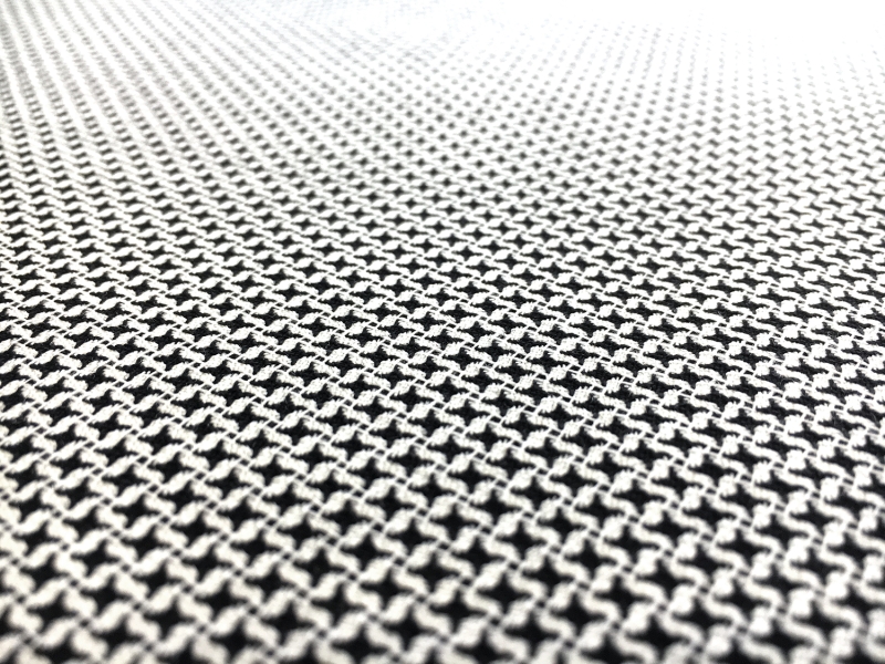 Italian Stretch Wool Novelty Suiting in Black and White2