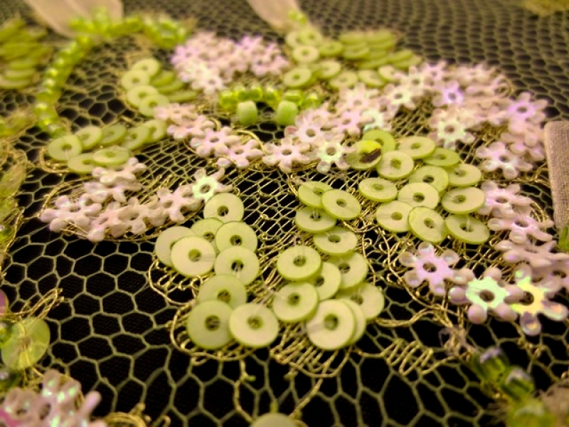 Beaded Metallic Chantilly Lace2