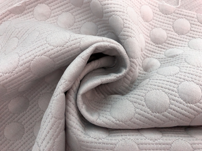 Poly Blend Novelty Dots Knit in Pebble1