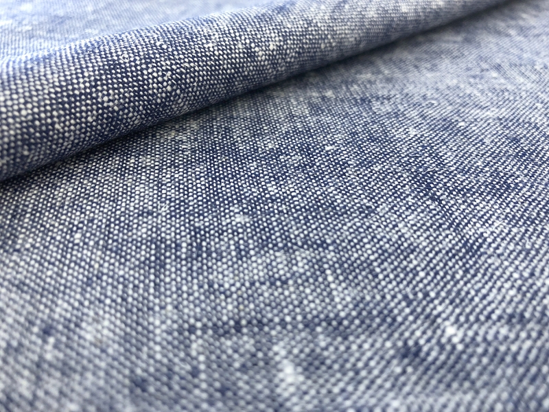 Washed Lightweight Linen Rayon Blend in Denim0