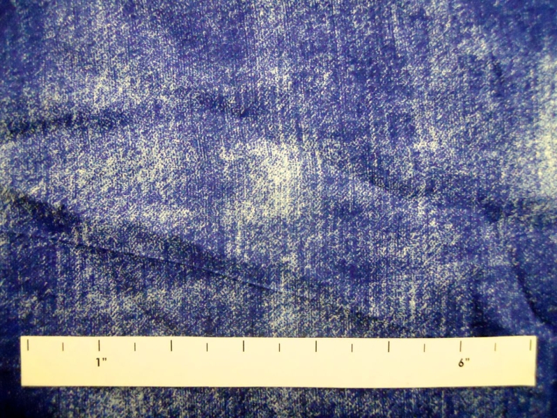Abstract Viscose Print in Denim Blue1