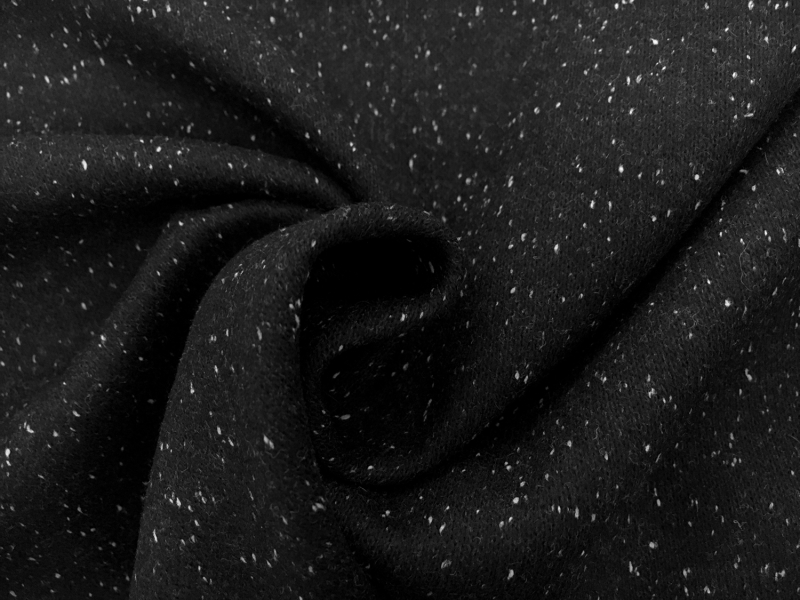 Poly Wool Blend Knit in Black Moon Dust 1