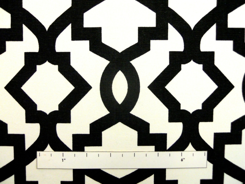 Black Imperial Trellis Cotton Canvas Print1