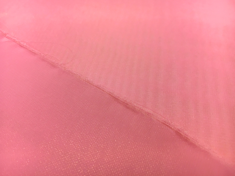 Microfiber Gold Metallic Chiffon in Bubblegum Pink1