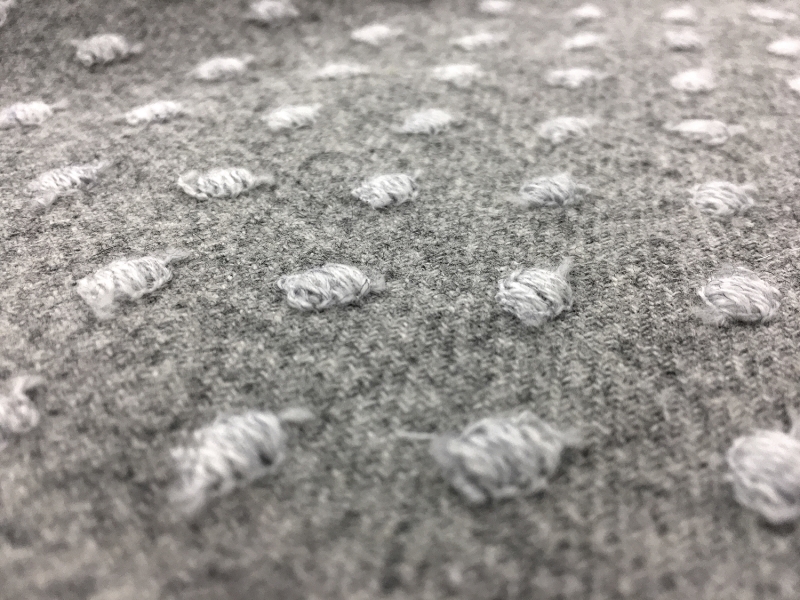 Cotton Wool Flannel With Embroidered Dots2