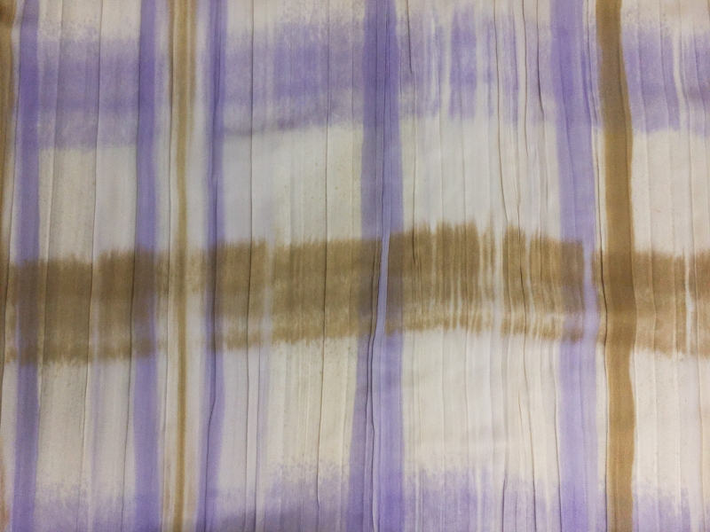 Pleated Printed Silk Charmeuse0