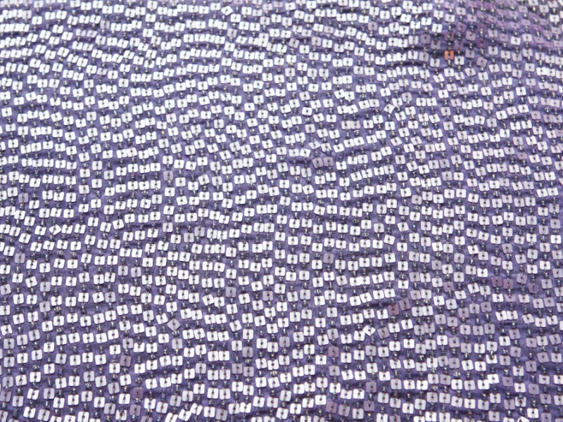 Sequins on Silk Chiffon0