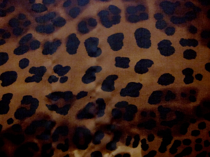 Silk Chiffon in Leopard Print0