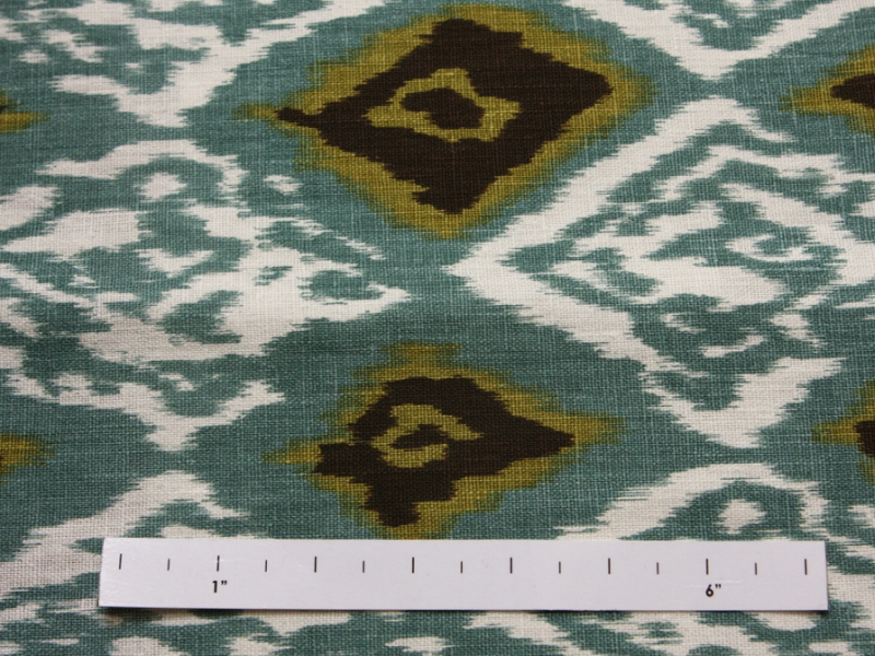 Linen Upholstery Ikat Print1