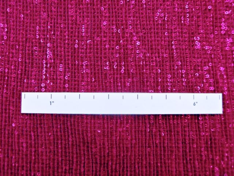 Sequins on Pleated Tulle in Fuchsia1