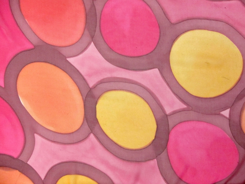 French Hand Painted Chiffon0