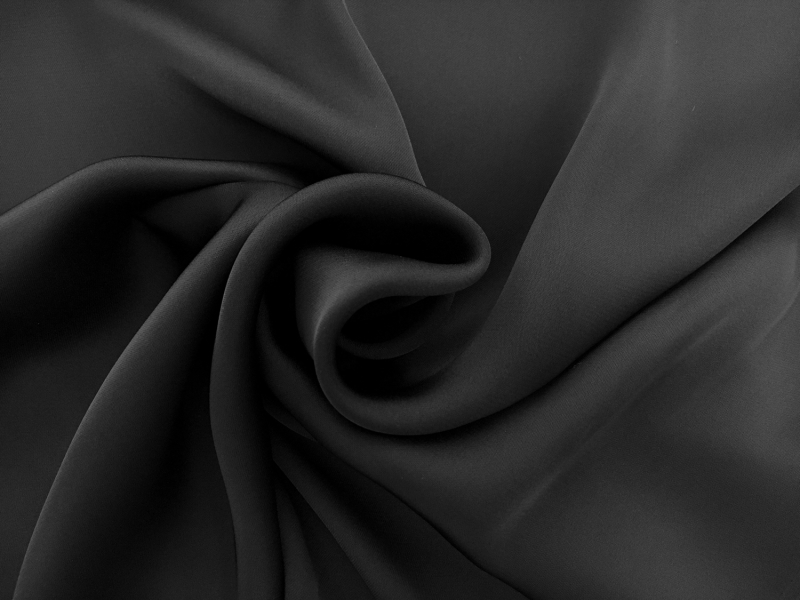 Japanese Polyester Charmeuse in Black1
