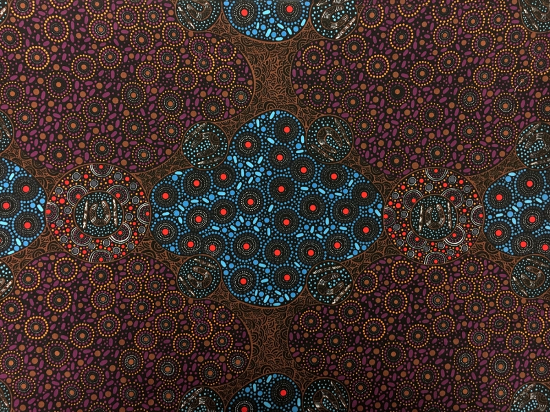 Australian Cotton Print With Aboriginal Motif 0