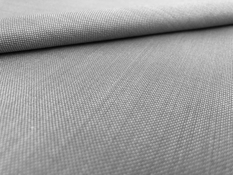 Wool Silk Blend Sharkskin Suiting in Pearl Grey0