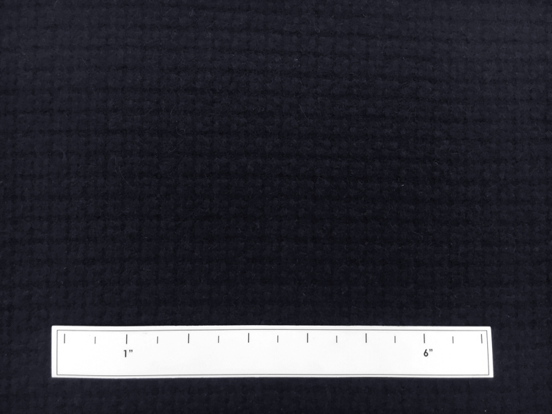 Italian Cashmere Basketweave Coating in Navy1