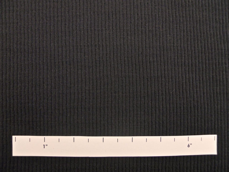 Virgin Wool Rib Knit in Dark Grey2