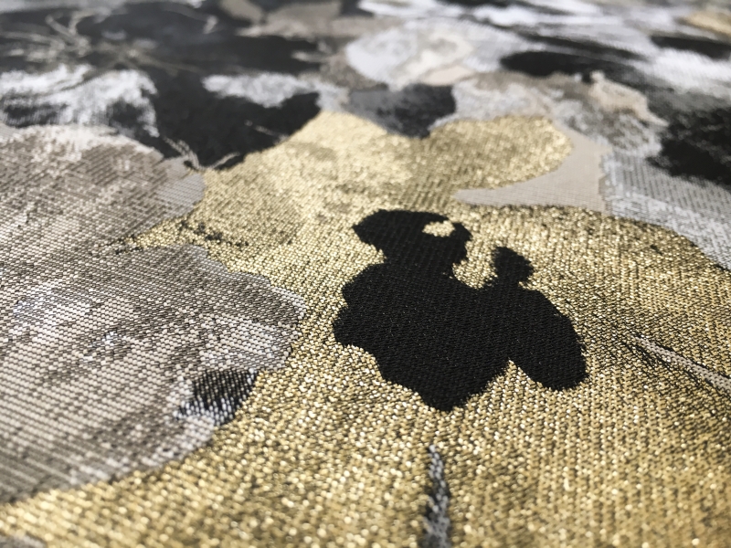 Metallic Jacquard Brocade with Florals 2