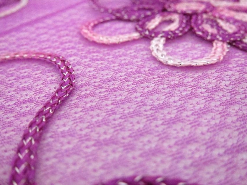 Metallic Ribbon Embroidered Souffle2