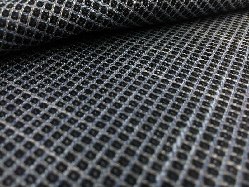 Italian Bamboo Wool Lycra Suiting in Blue2