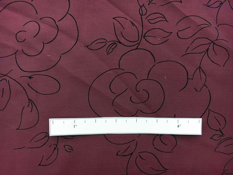 Printed Chiffon with Sketched Flowers1