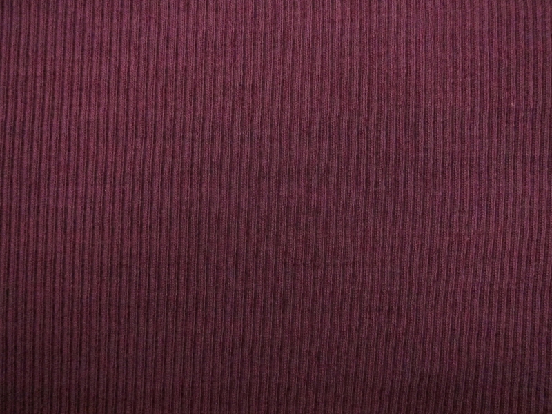 Virgin Wool Rib Knit in Grape0