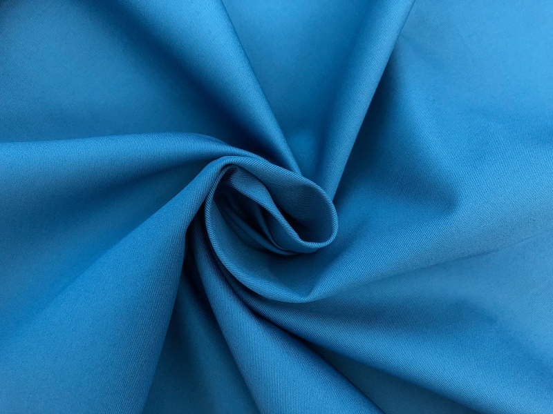 Combed Cotton Fineline Twill in Cerulean 1
