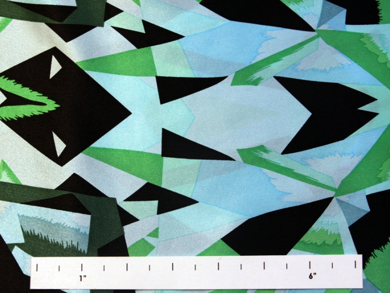 REDUCED Printed Silk Charmeuse0