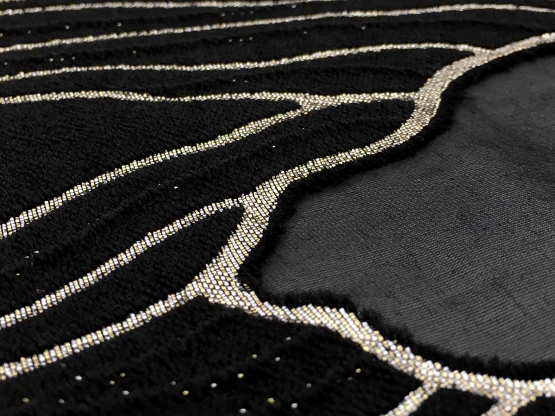 Silk and Wool Blend Metallic Fil Coupé Organza2