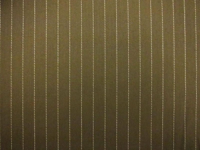 Wool Blend Satin Faille Pinstripe0