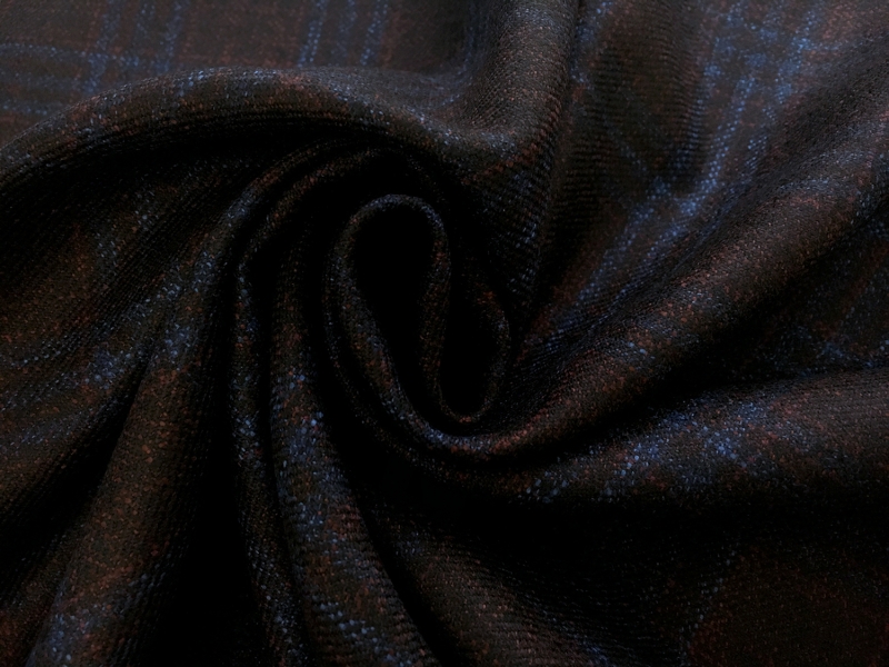 Italian Virgin Wool Bamboo Plaid Suiting1