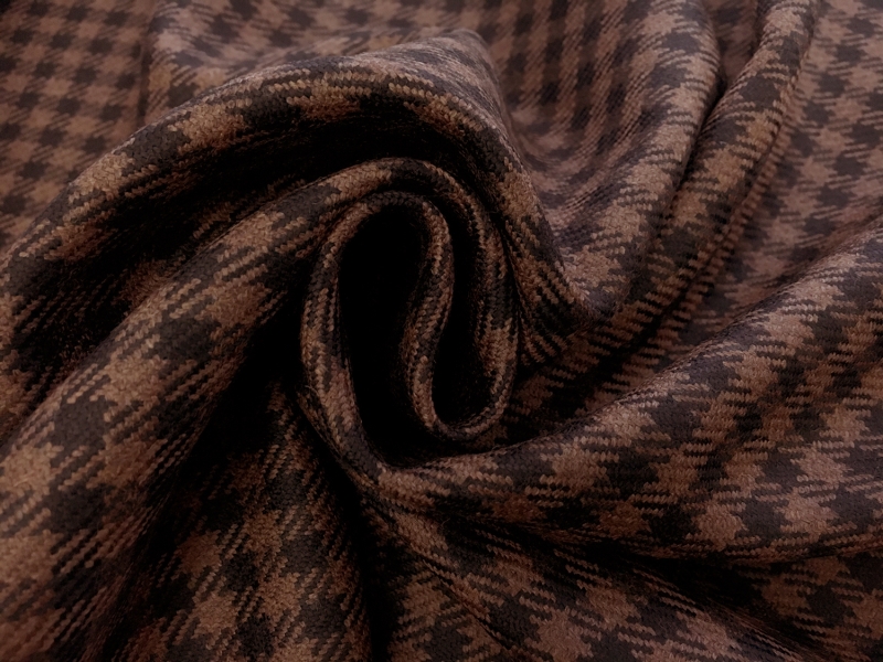 Italian Virgin Wool Shepherds Check in Rosewood1