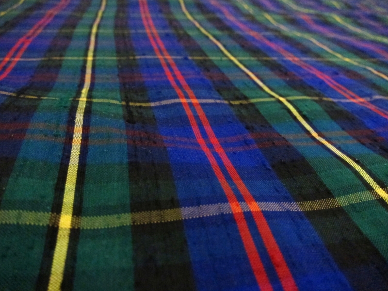 Silk Shantung Plaid2