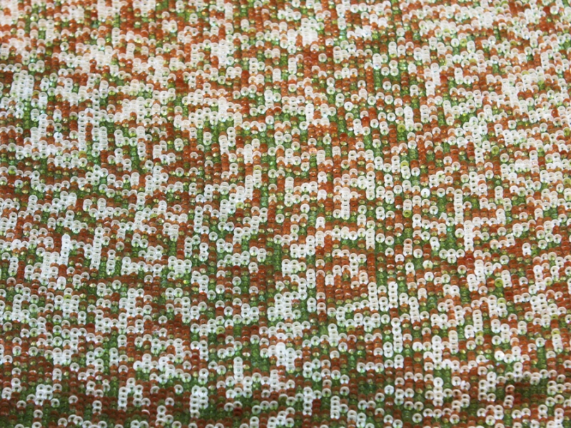 Sequins on Silk Chiffon0