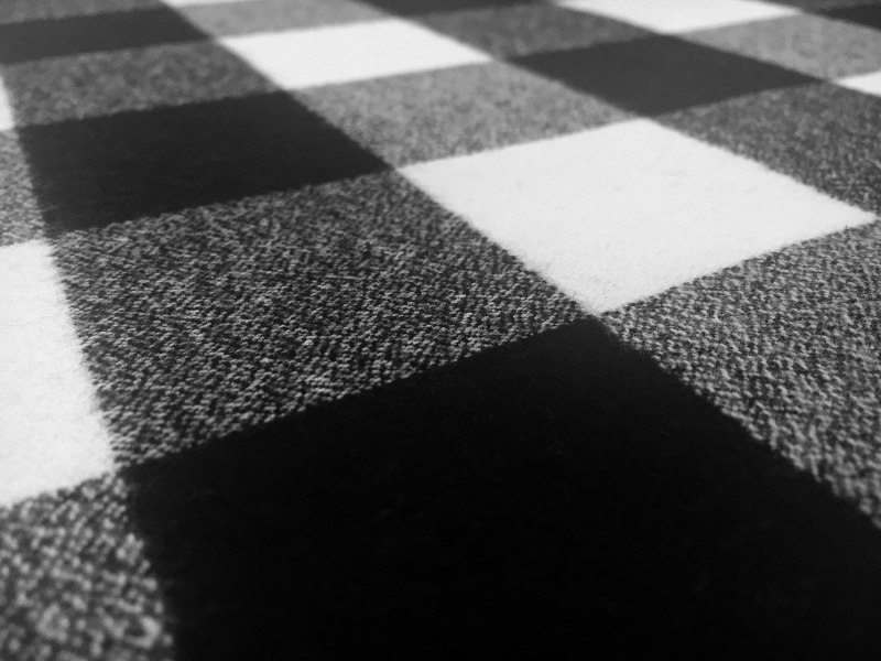 Cotton Mammoth Flannel Check Black and White2