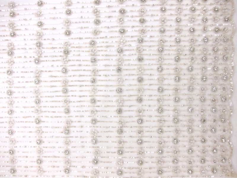 Degradé Hand Beaded and ReEmbroidered Tulle1