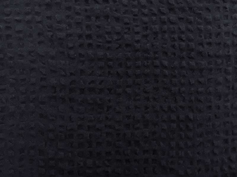 Linen Cotton Popcorn Gauze in Navy0