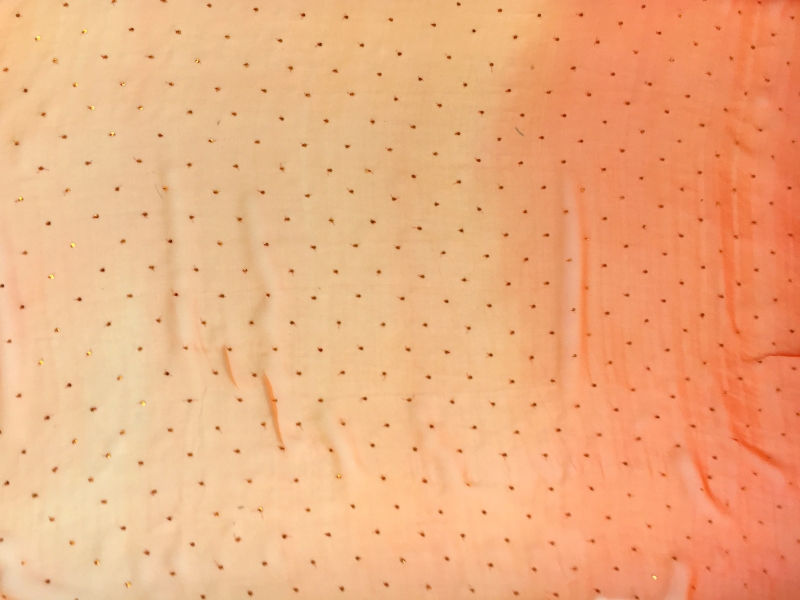 Sequins on Ombré Silk Chiffon in Orange0