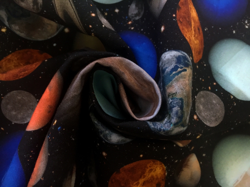 Celestial Planets Cotton Broadcloth Print1