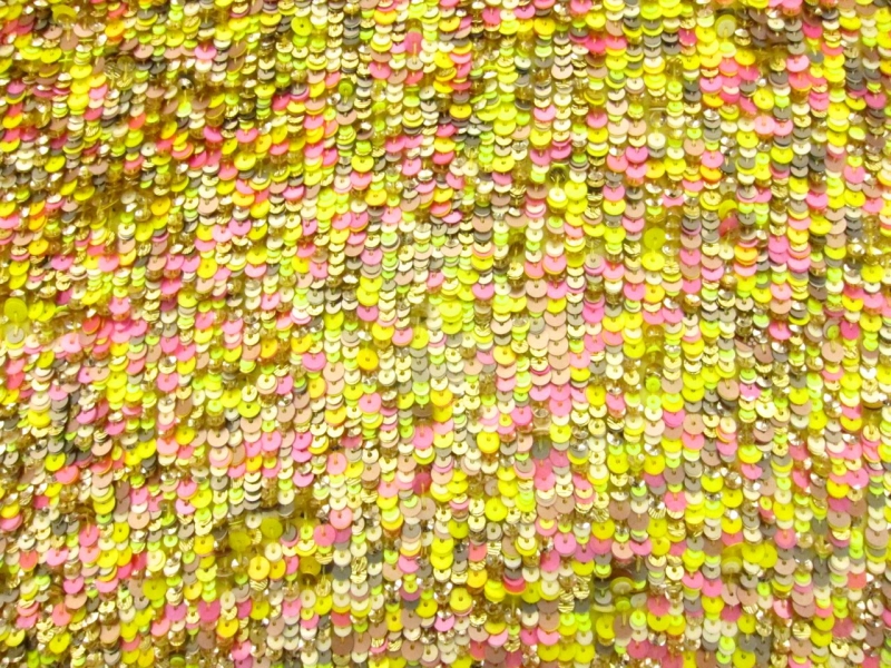 Sequins on Silk Chiffon0