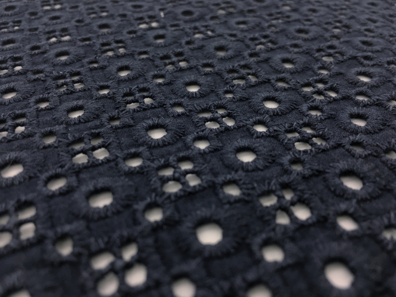 Cotton Eyelet in Midnight Navy2